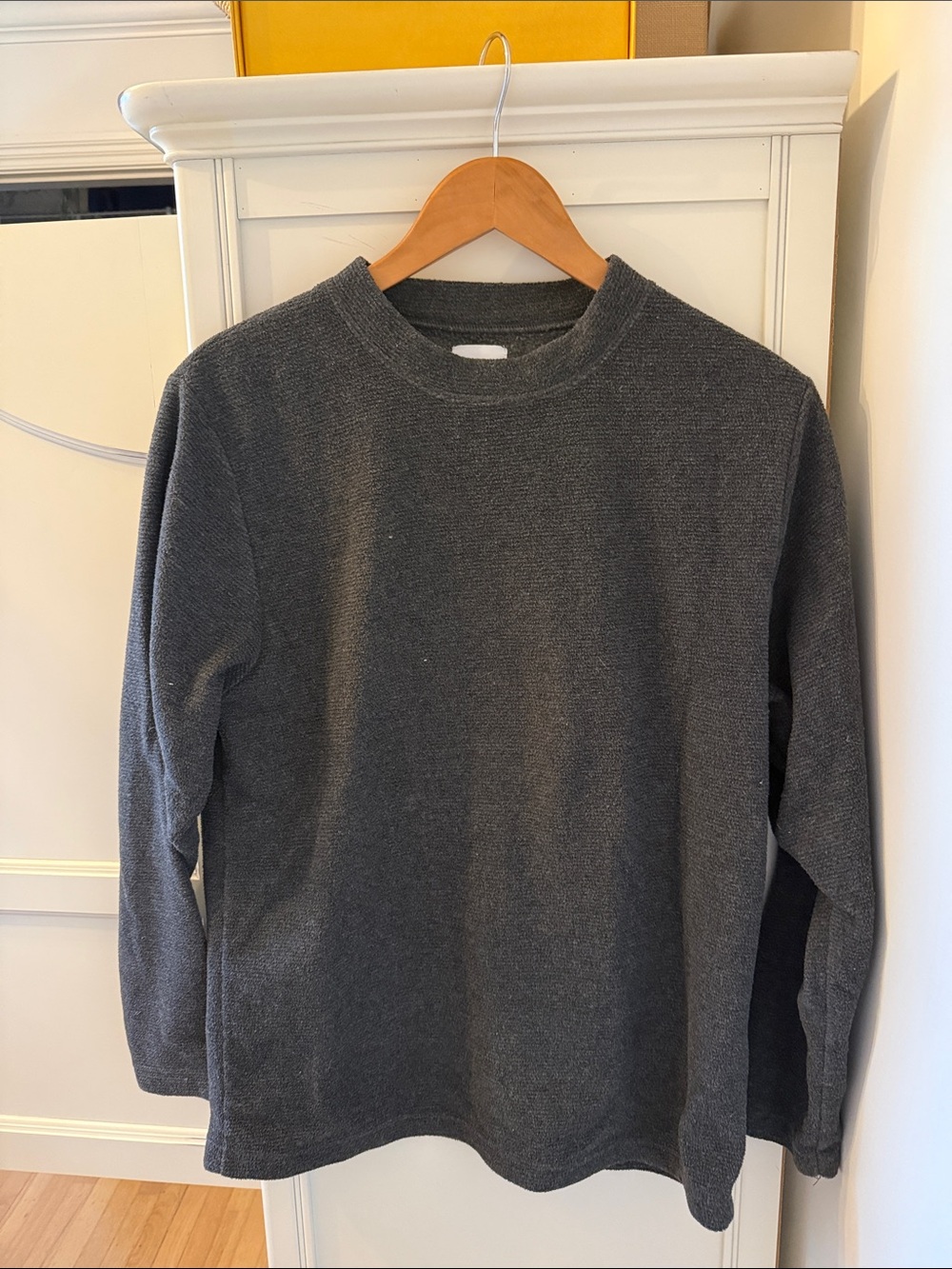 Classic Gray Fleece Crewneck Sweater